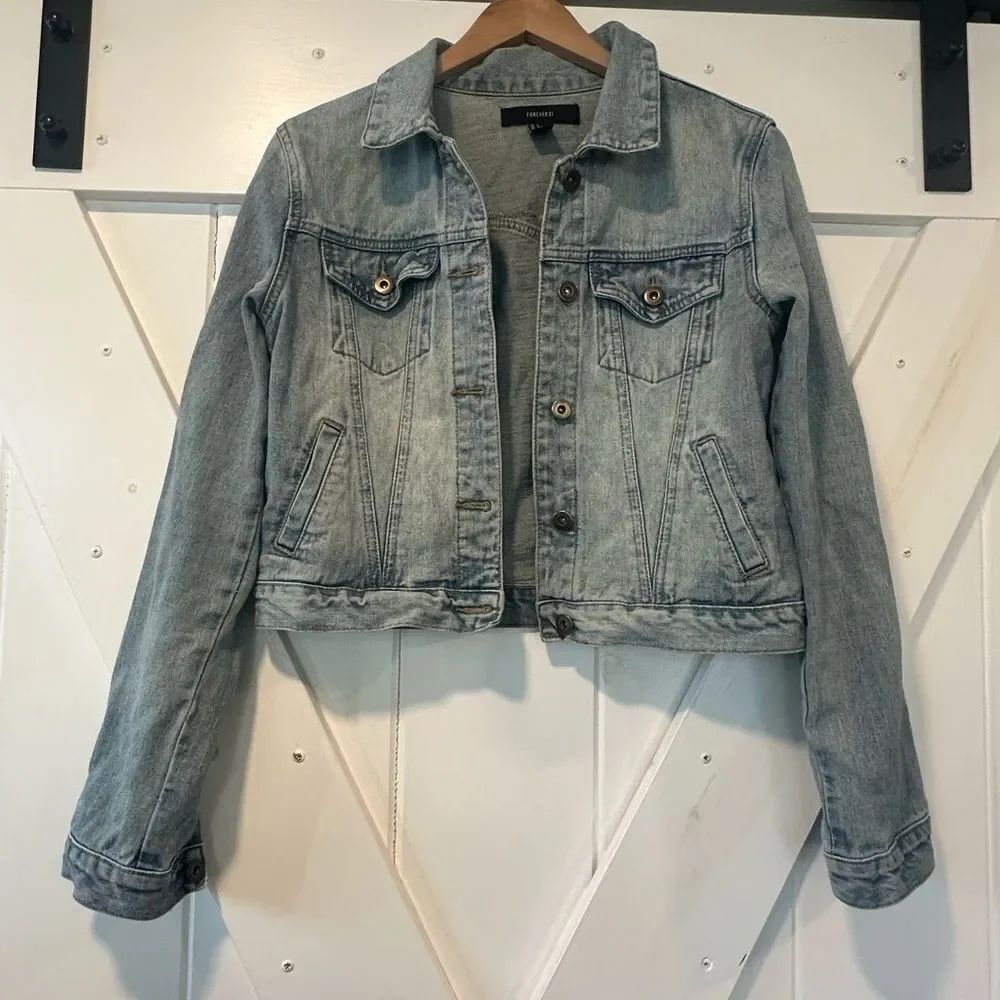 Forever 21 Light Blue Jean Jacket